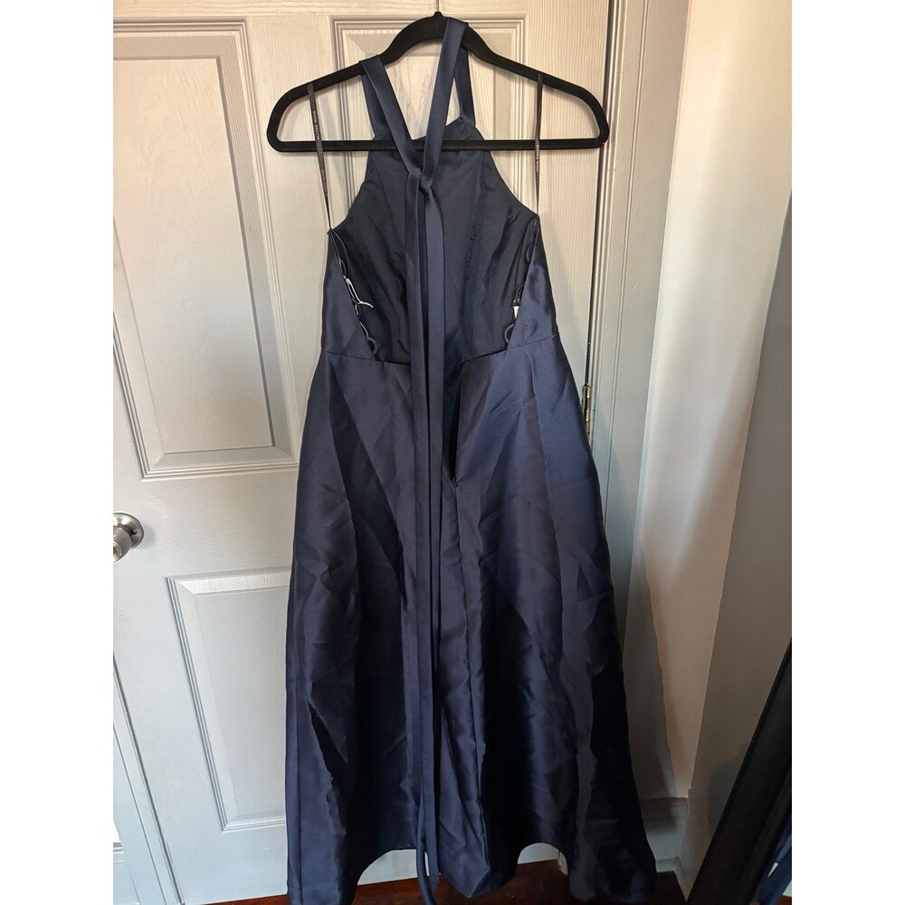Women's Navy Blue Halter Neck Maxi Dress - Picture 7 of 10